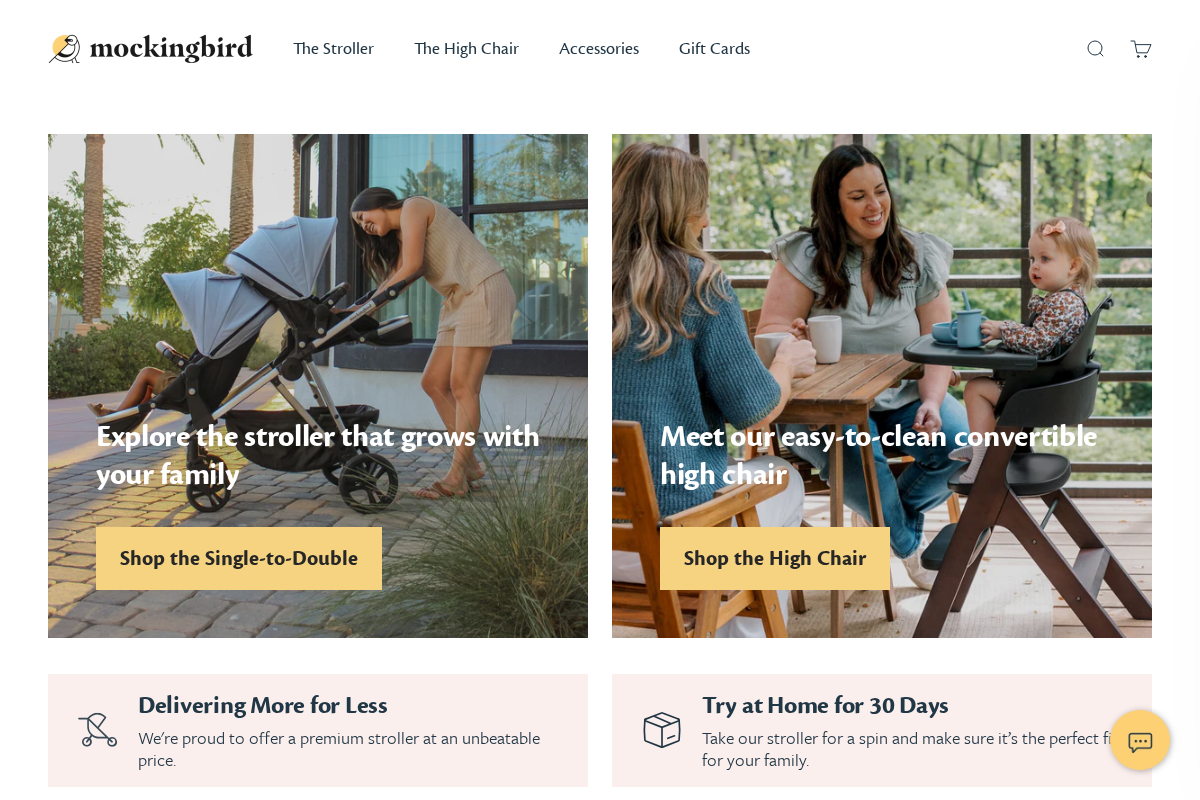 Mockingbird homepage screenshot