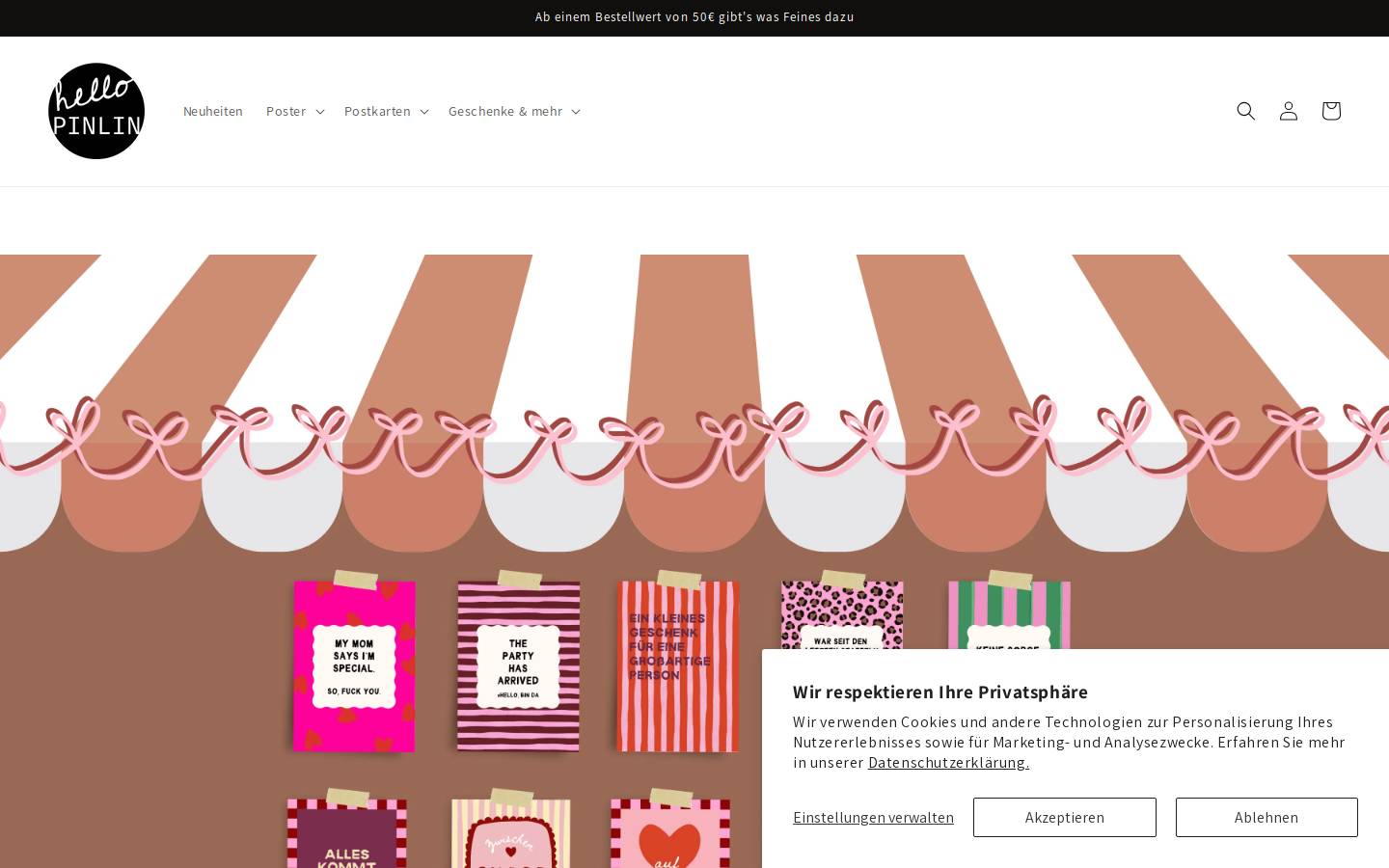 hellopinlin.com homepage screenshot