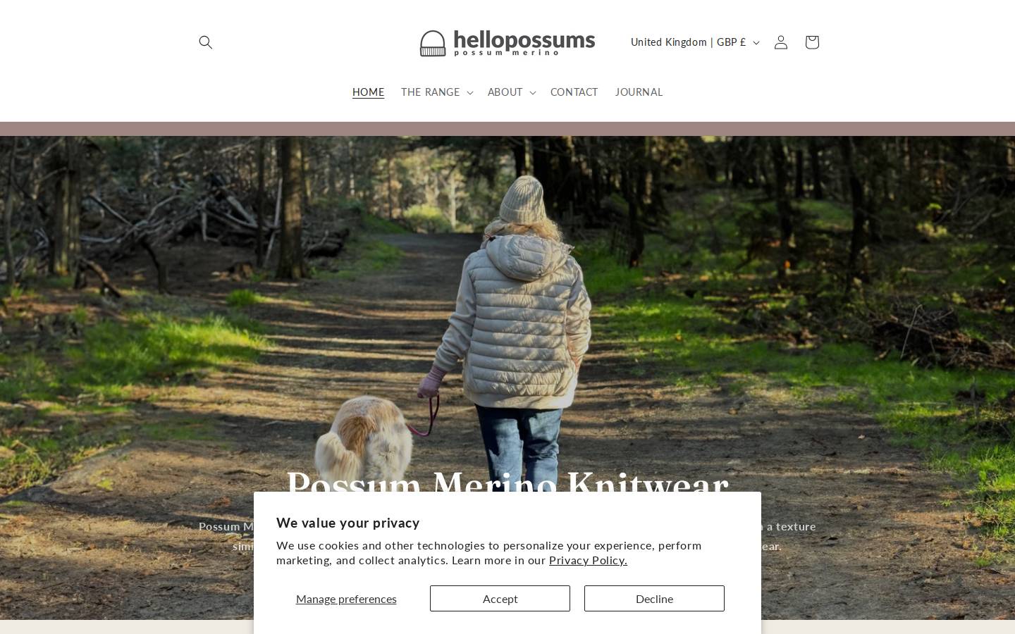 hellopossums.eu homepage screenshot