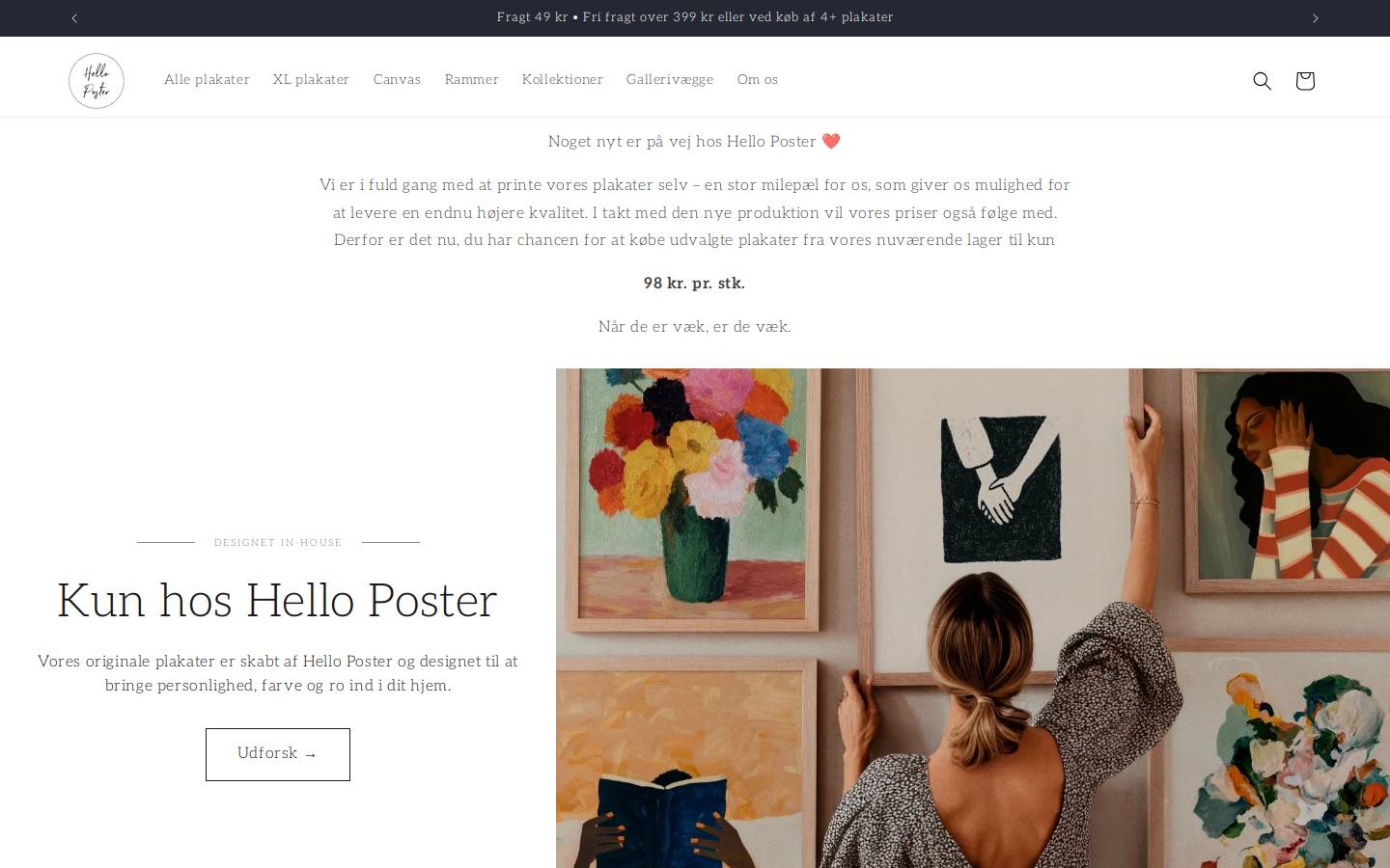 HelloPoster homepage screenshot