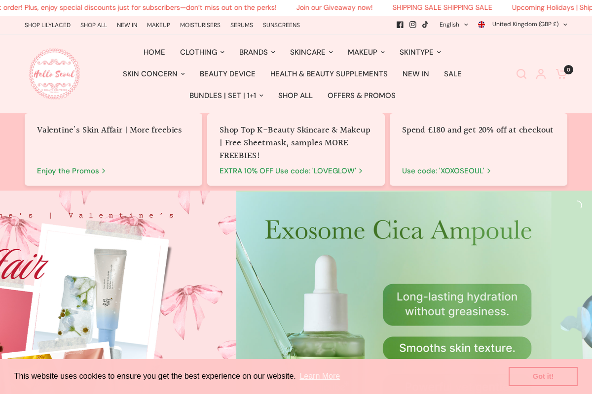 Hello Seoul homepage screenshot