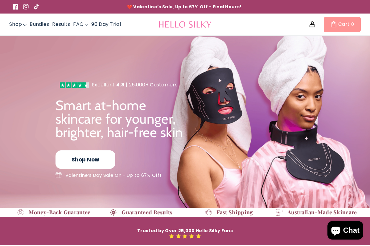 Hello Silky homepage screenshot