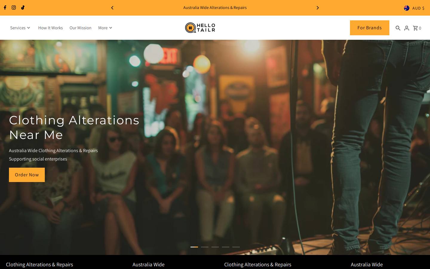 HelloTailr homepage screenshot