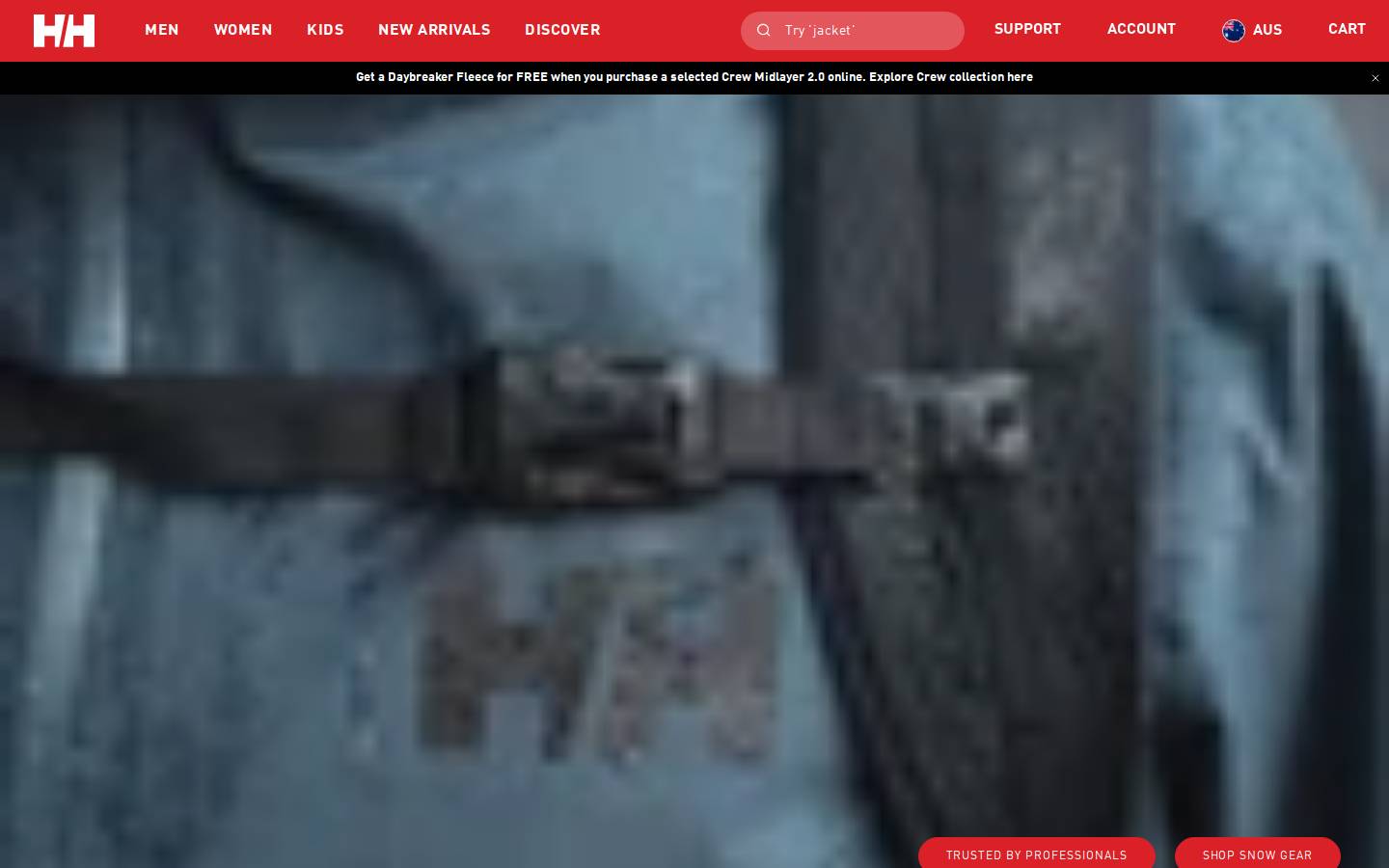 HellyHansen homepage screenshot