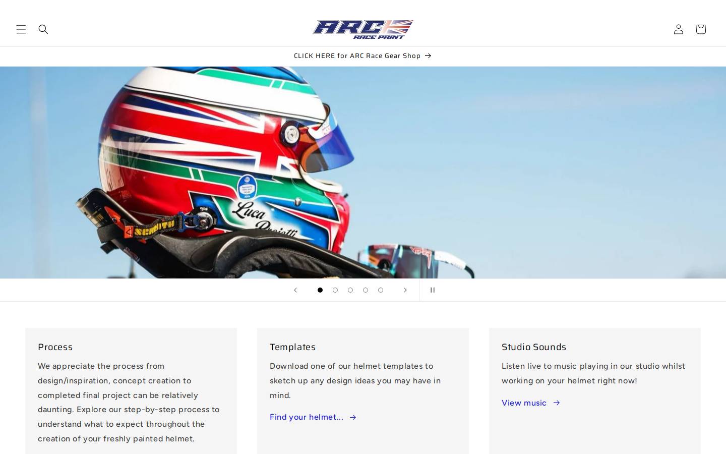 helmetpainting.co.uk homepage screenshot