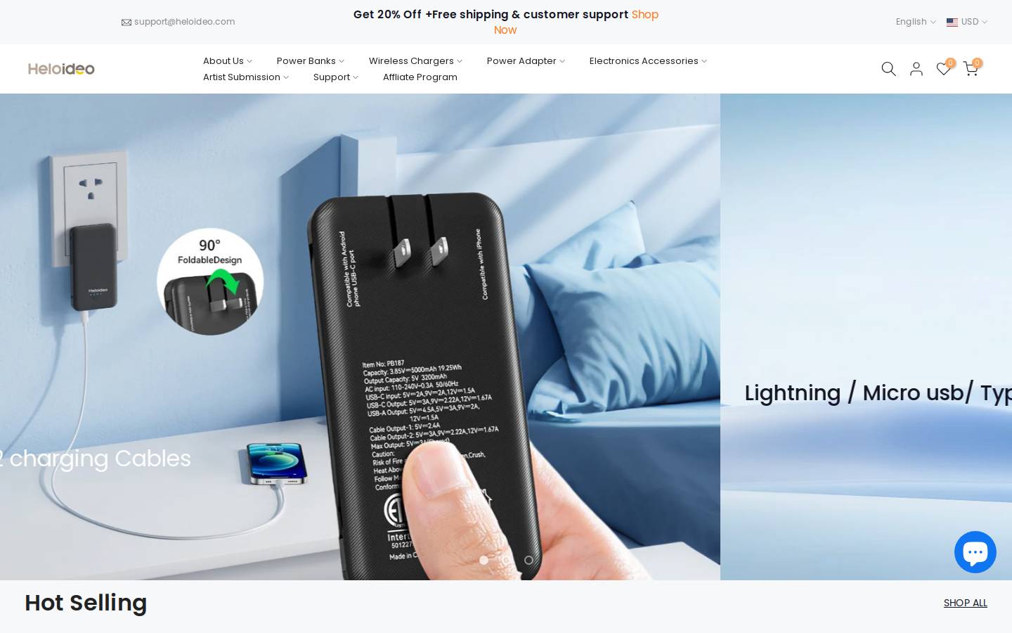 Heloideo homepage screenshot