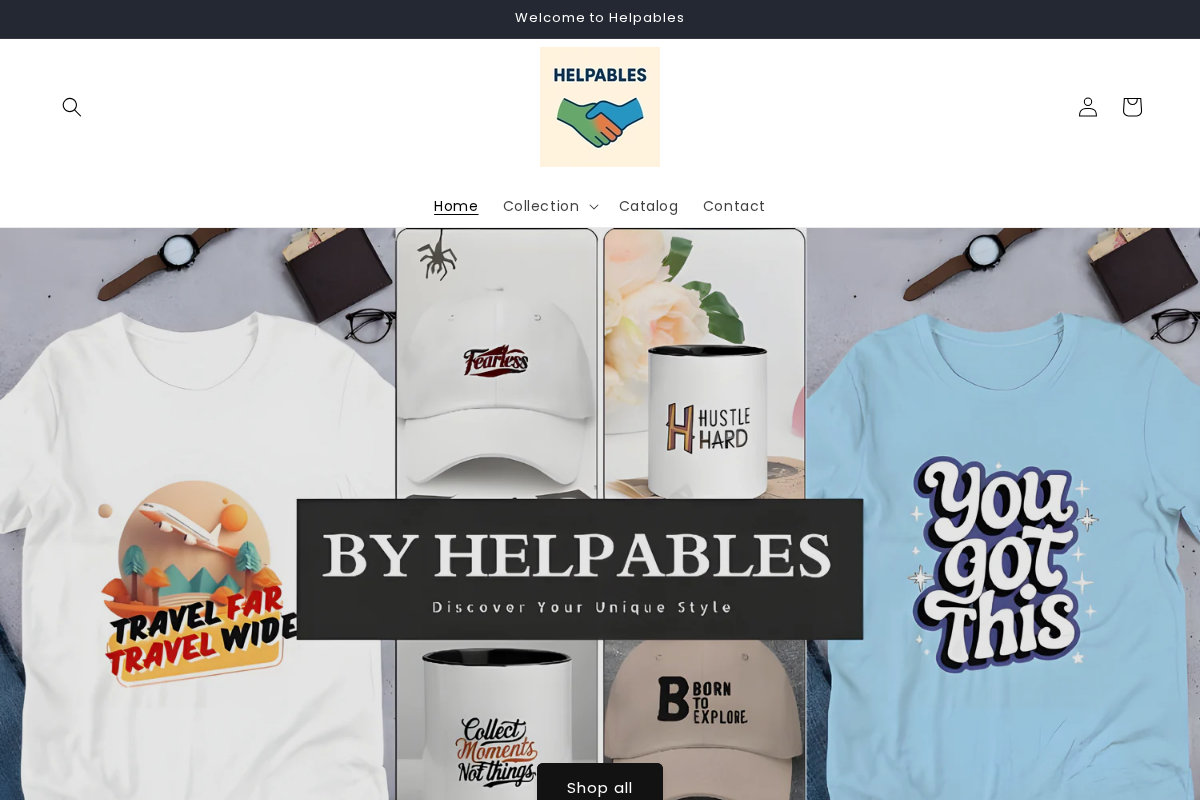 By Helpables homepage screenshot