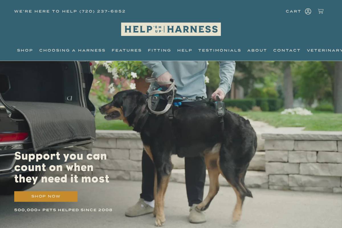 Helpemup homepage screenshot