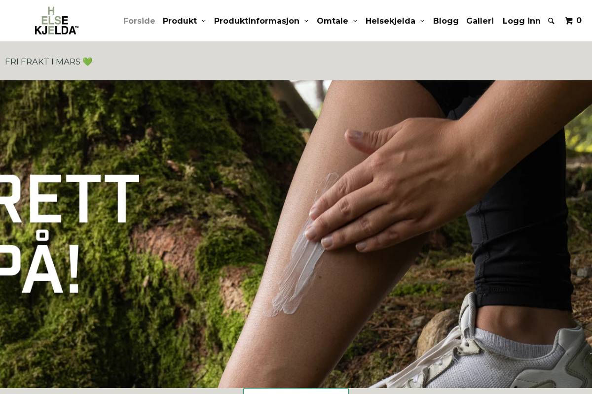 Helsekjelda homepage screenshot