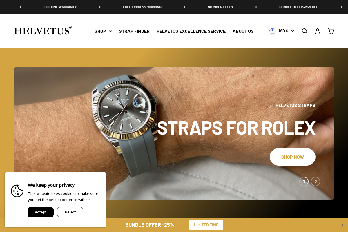 Helvetus® homepage screenshot