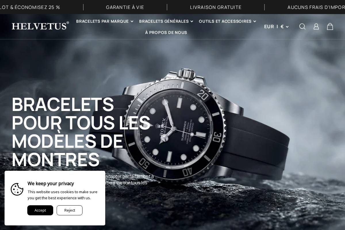 Helvetus® homepage screenshot