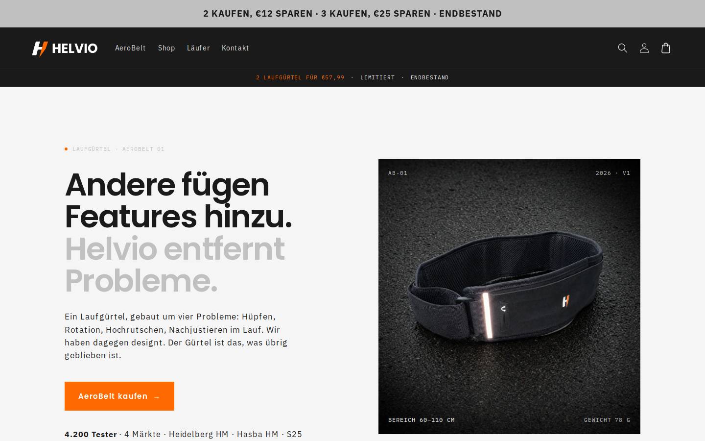 helvio.de homepage screenshot