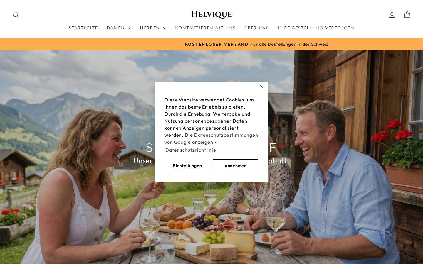 Helvique homepage screenshot