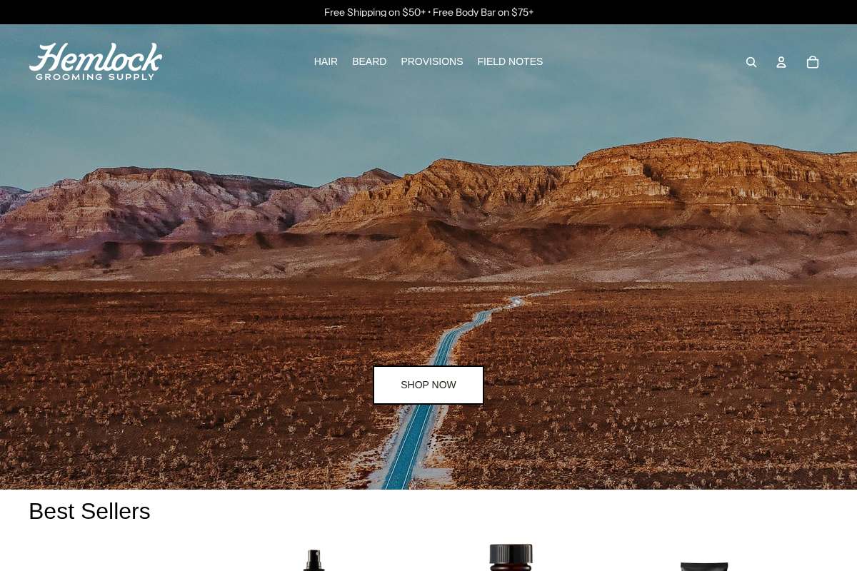 hemlockgroomingsupply.com homepage screenshot