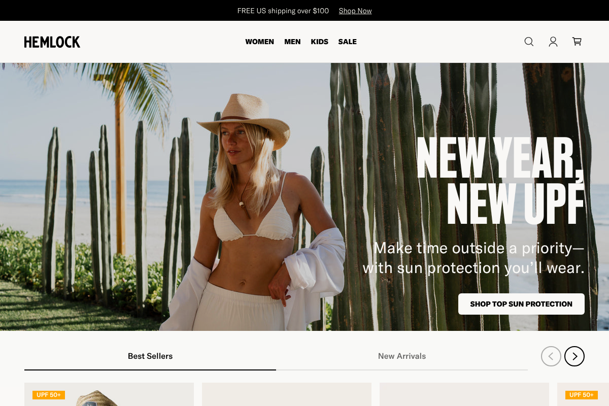 hemlockhatco.com homepage screenshot