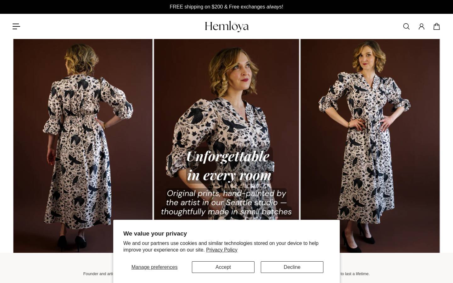 hemloya.com homepage screenshot
