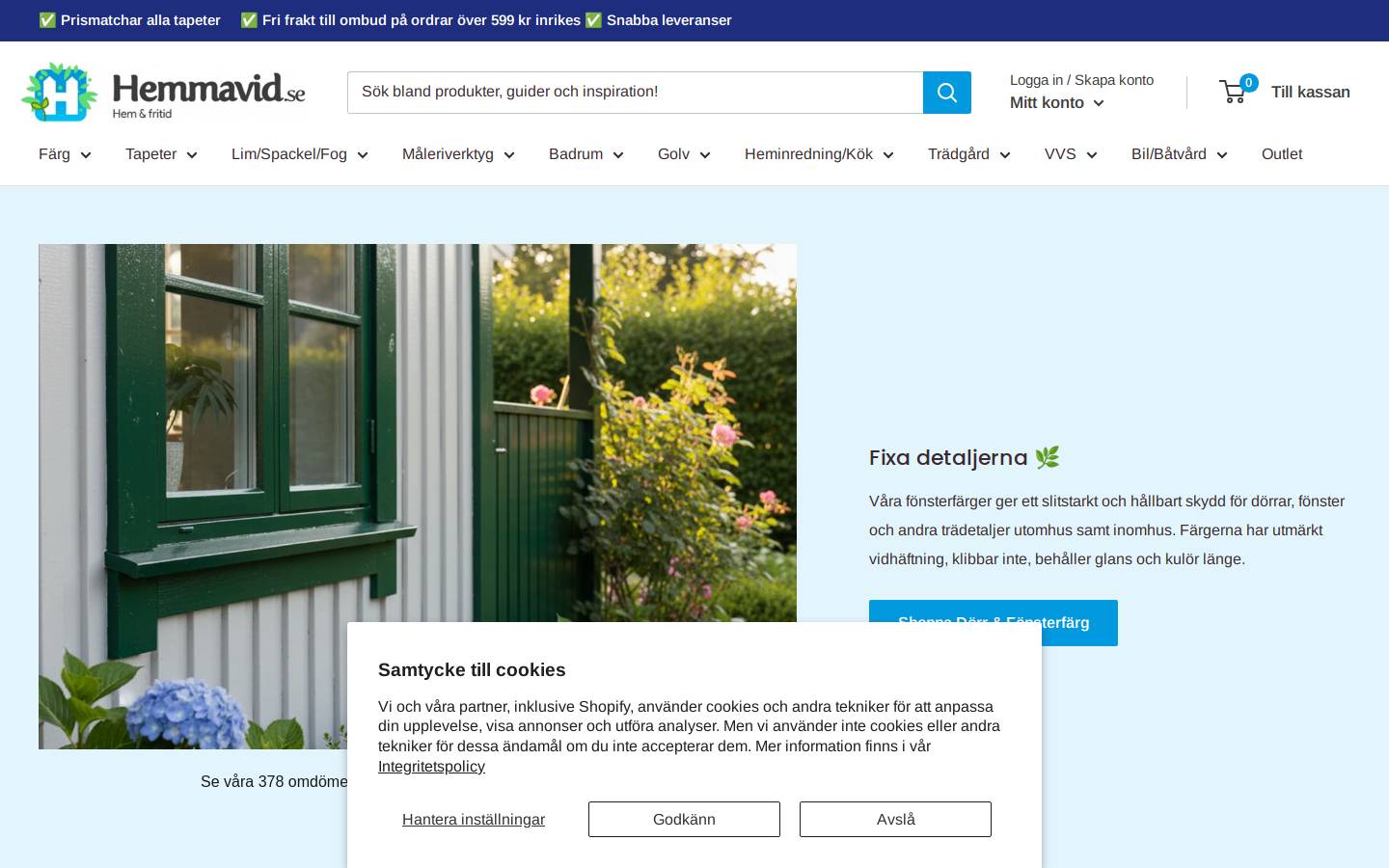 Hemmavid homepage screenshot