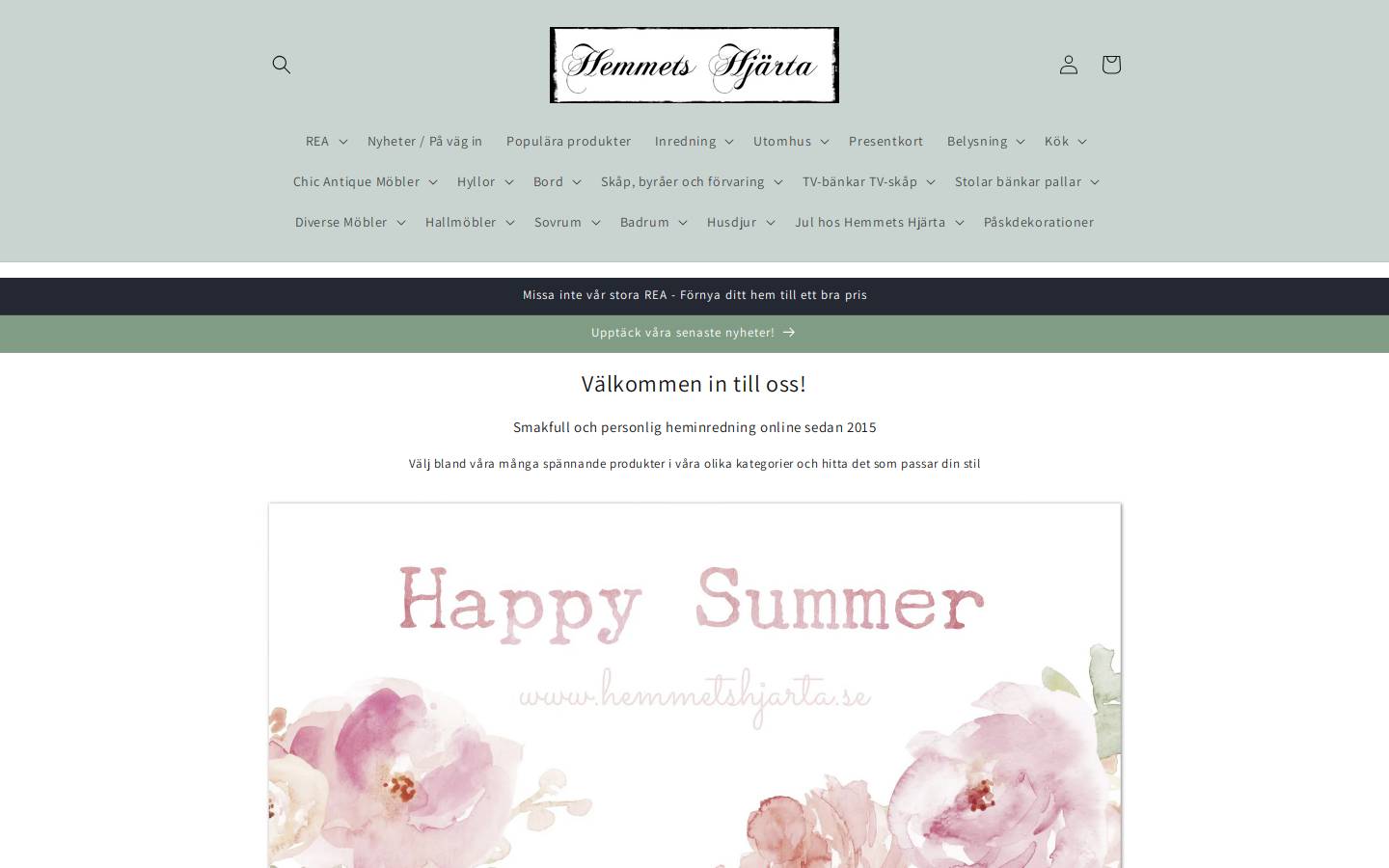 Hemmetshjarta homepage screenshot
