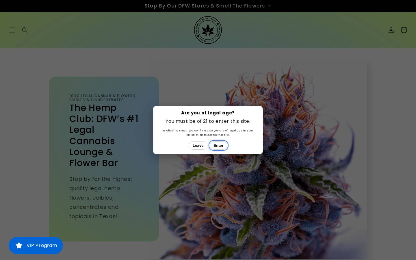hempclubshop.com homepage screenshot