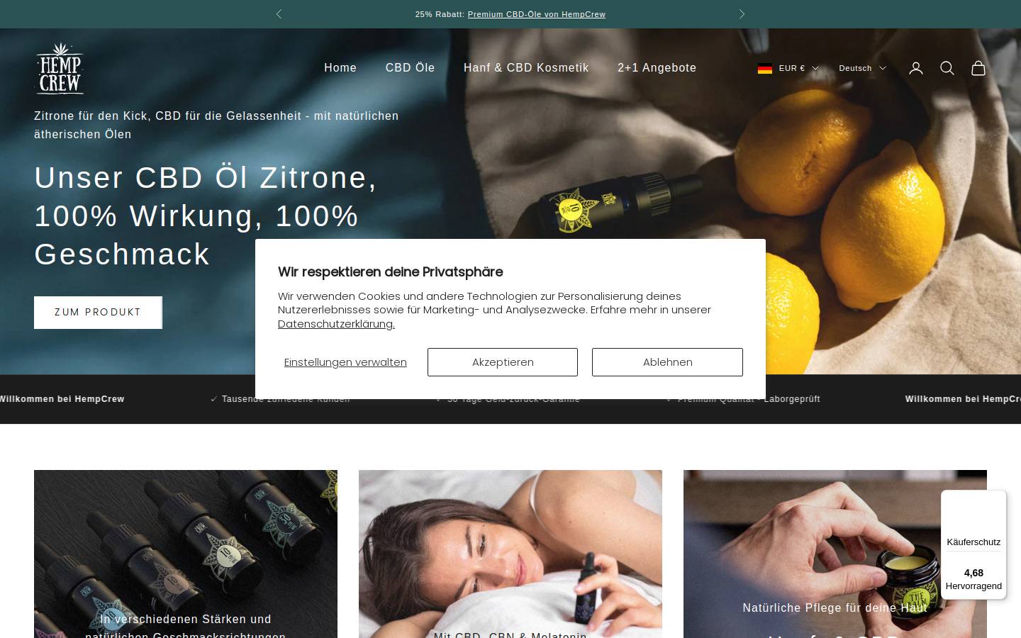 hempcrew.de homepage screenshot