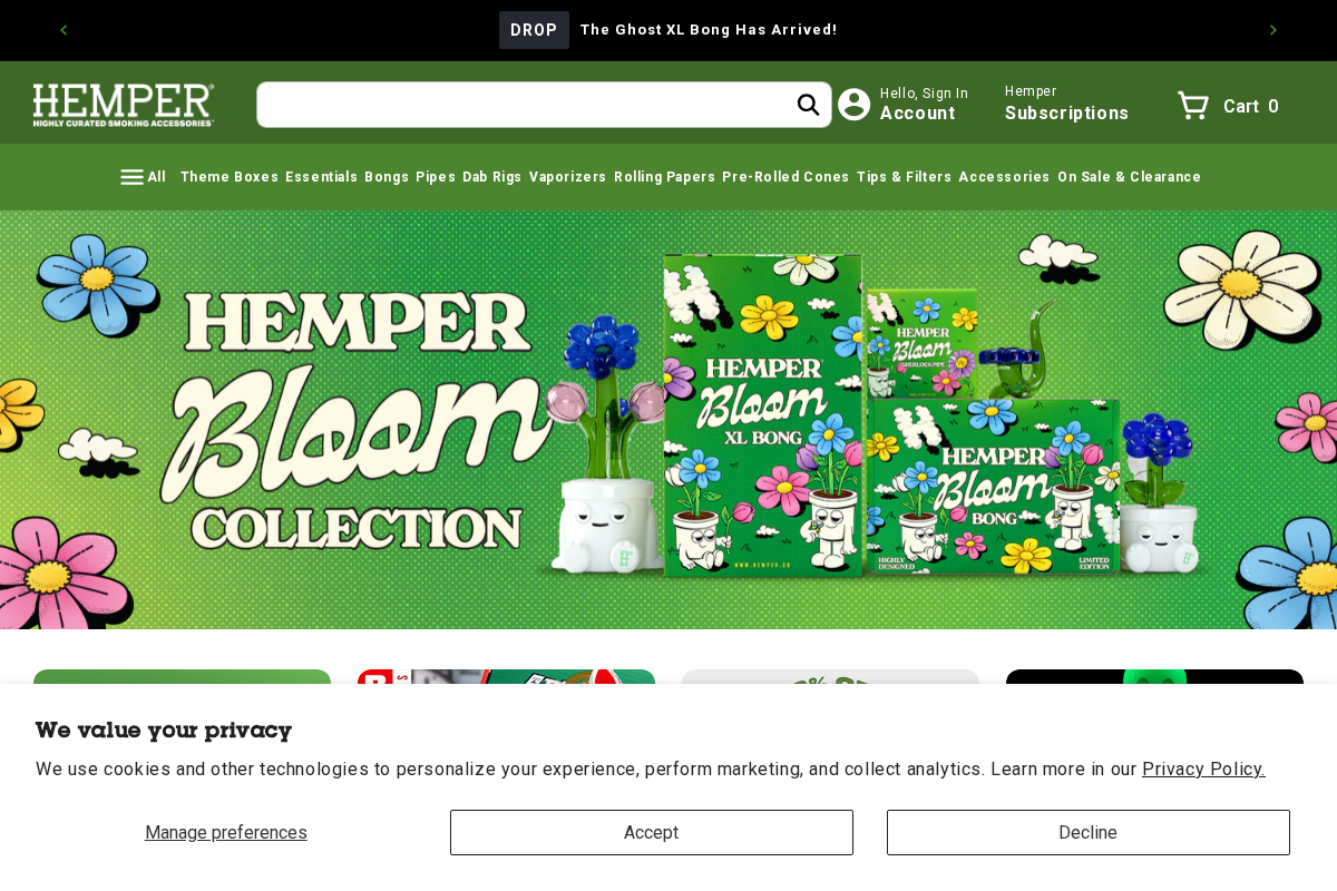 Hemper homepage screenshot