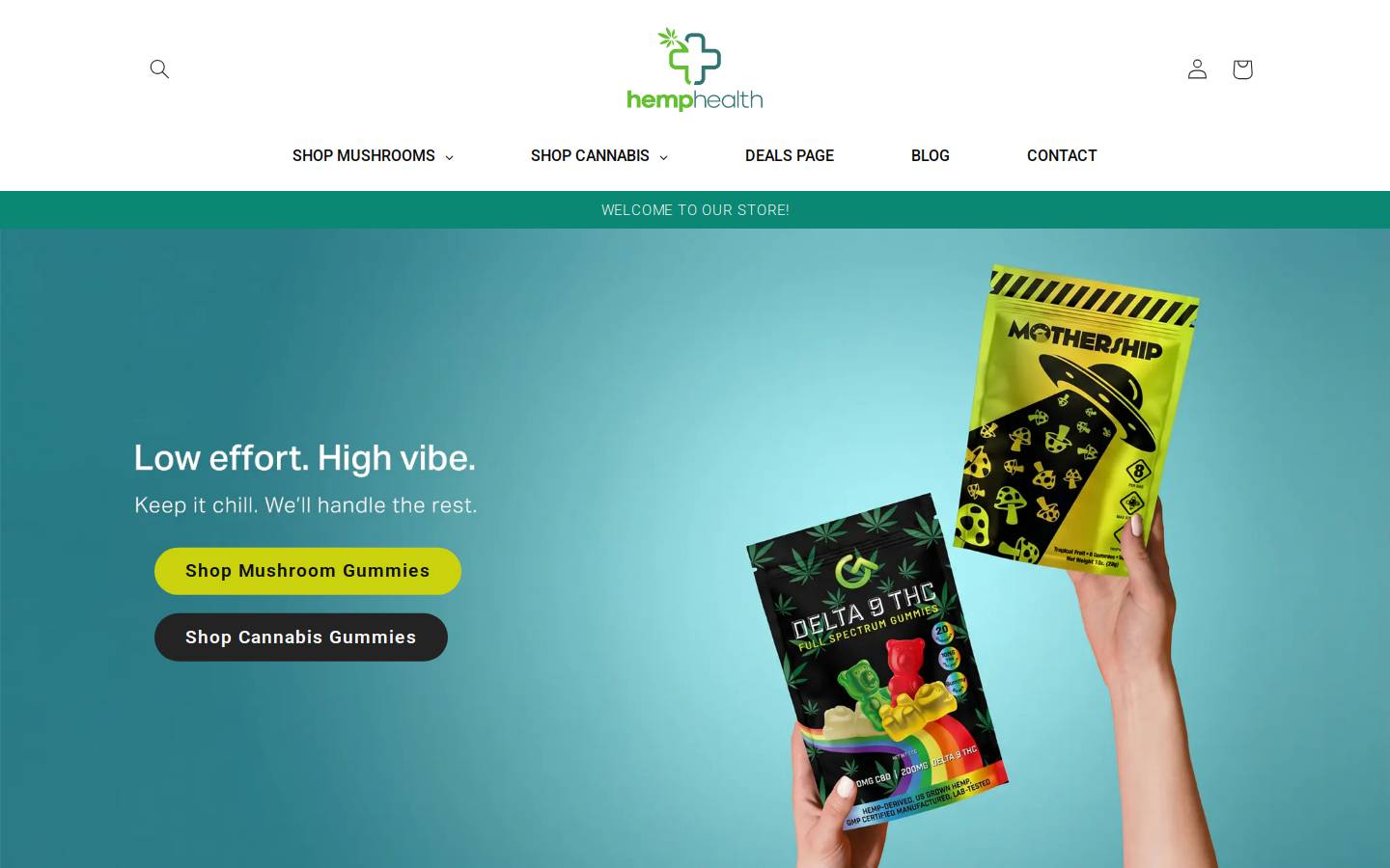 Hemp Health Now homepage screenshot