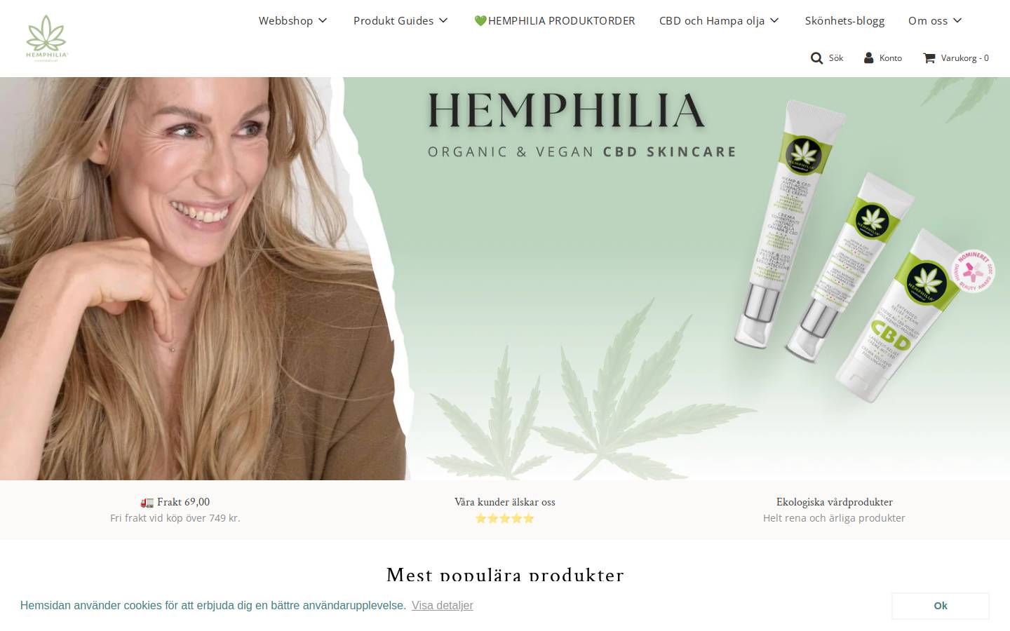 Hemphilia Nordic ApS homepage screenshot