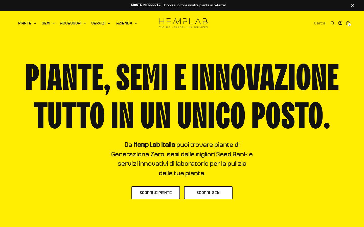 hemplabitalia.it homepage screenshot