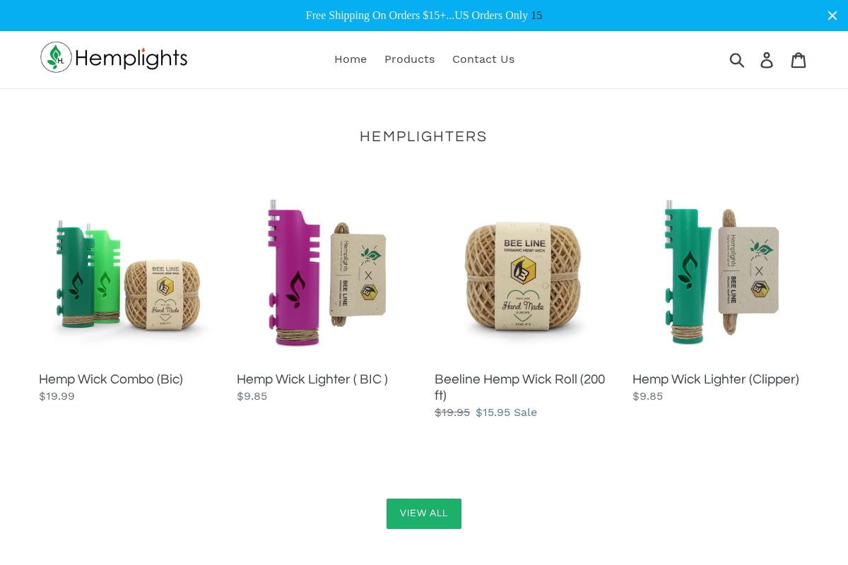 hemplights.com homepage screenshot