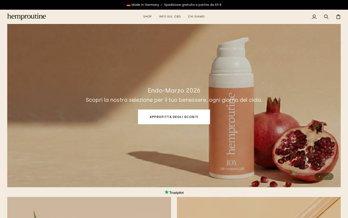 HANFGEFLÜSTER / HEMPROUTINE homepage screenshot