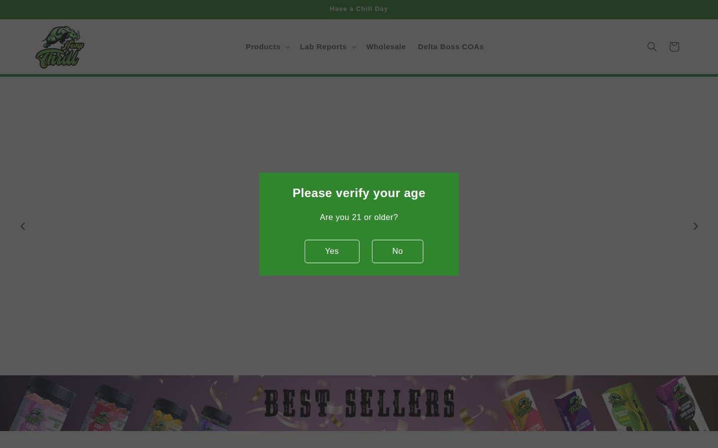 hempthrill.com homepage screenshot