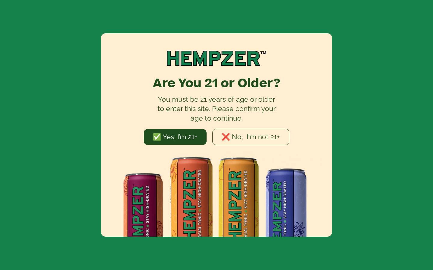 hempzerseltzer.com homepage screenshot