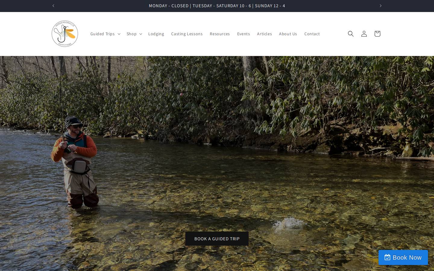hendersonvilleoutfitters.com homepage screenshot