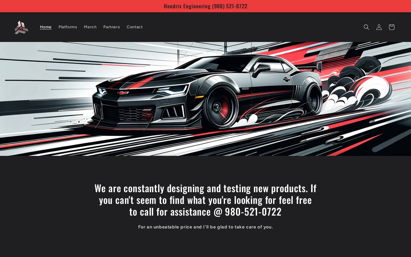 hendrix-engineering.com homepage screenshot