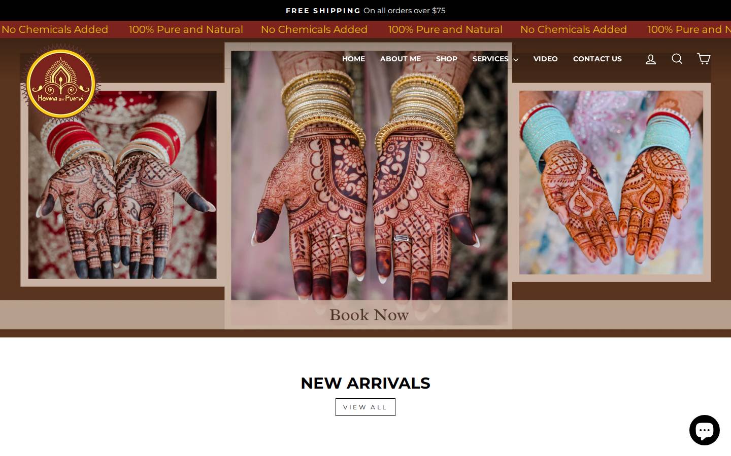 hennabypurvi.com homepage screenshot