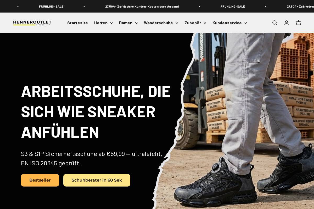 Henner homepage screenshot
