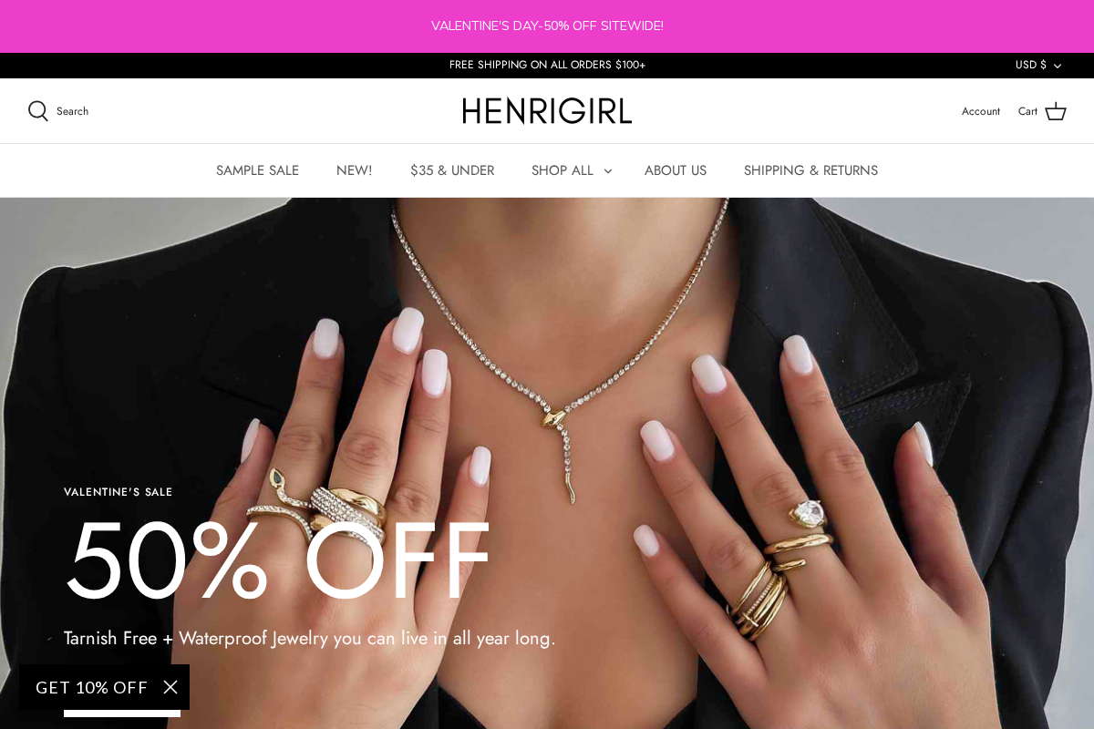 henrigirl.com homepage screenshot