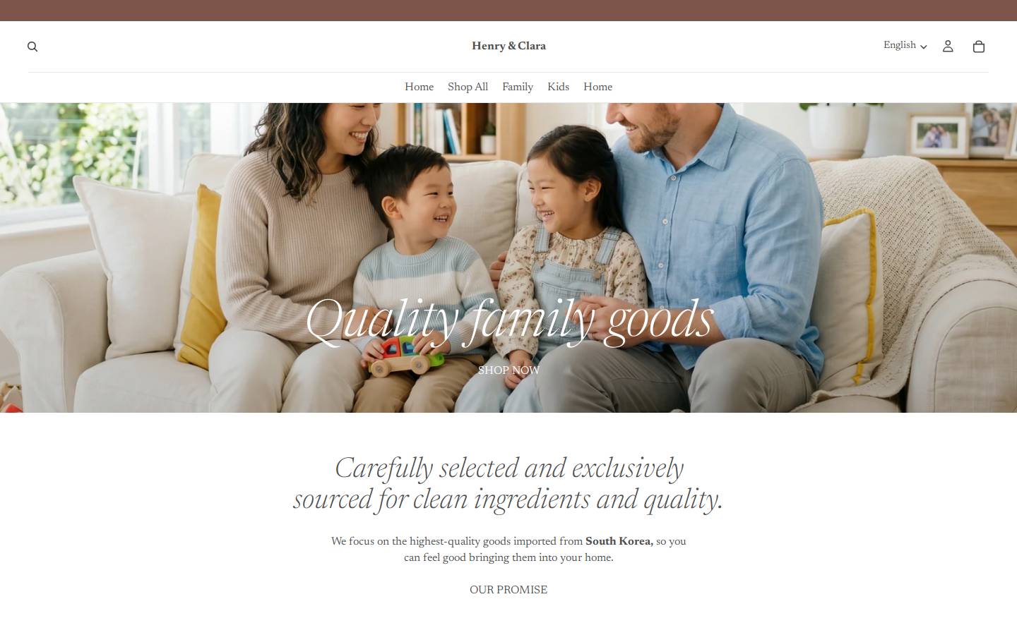 henryandclara.com homepage screenshot