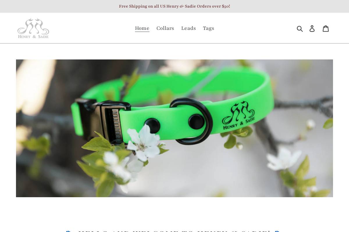 henryandsadie.com homepage screenshot
