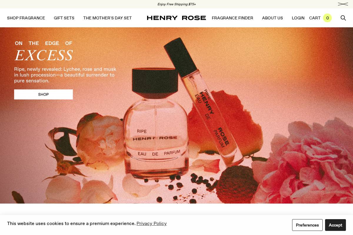 Henryrose homepage screenshot