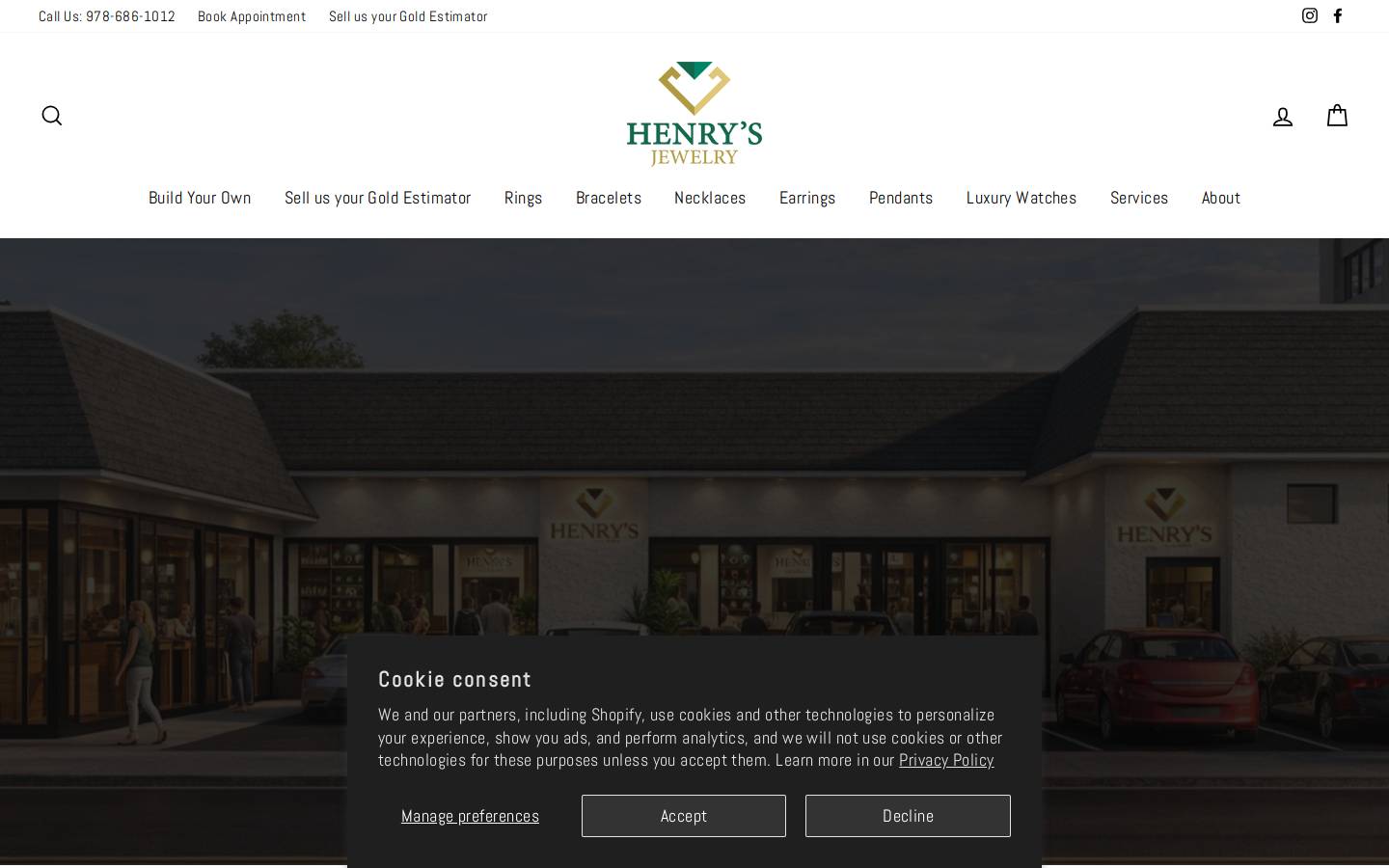 henrysjewelry.com homepage screenshot