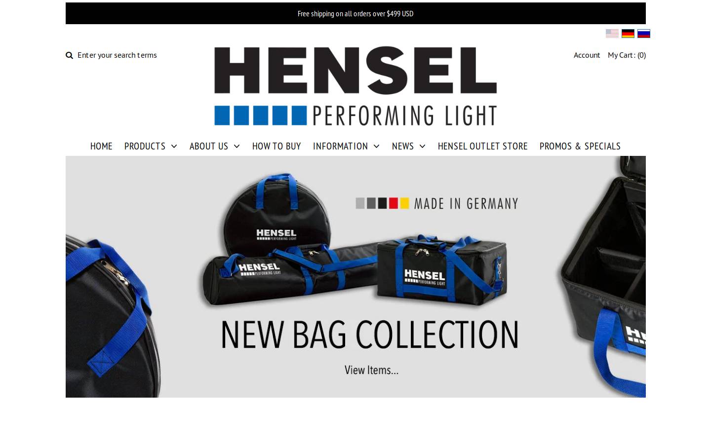 hensel-usa.com homepage screenshot