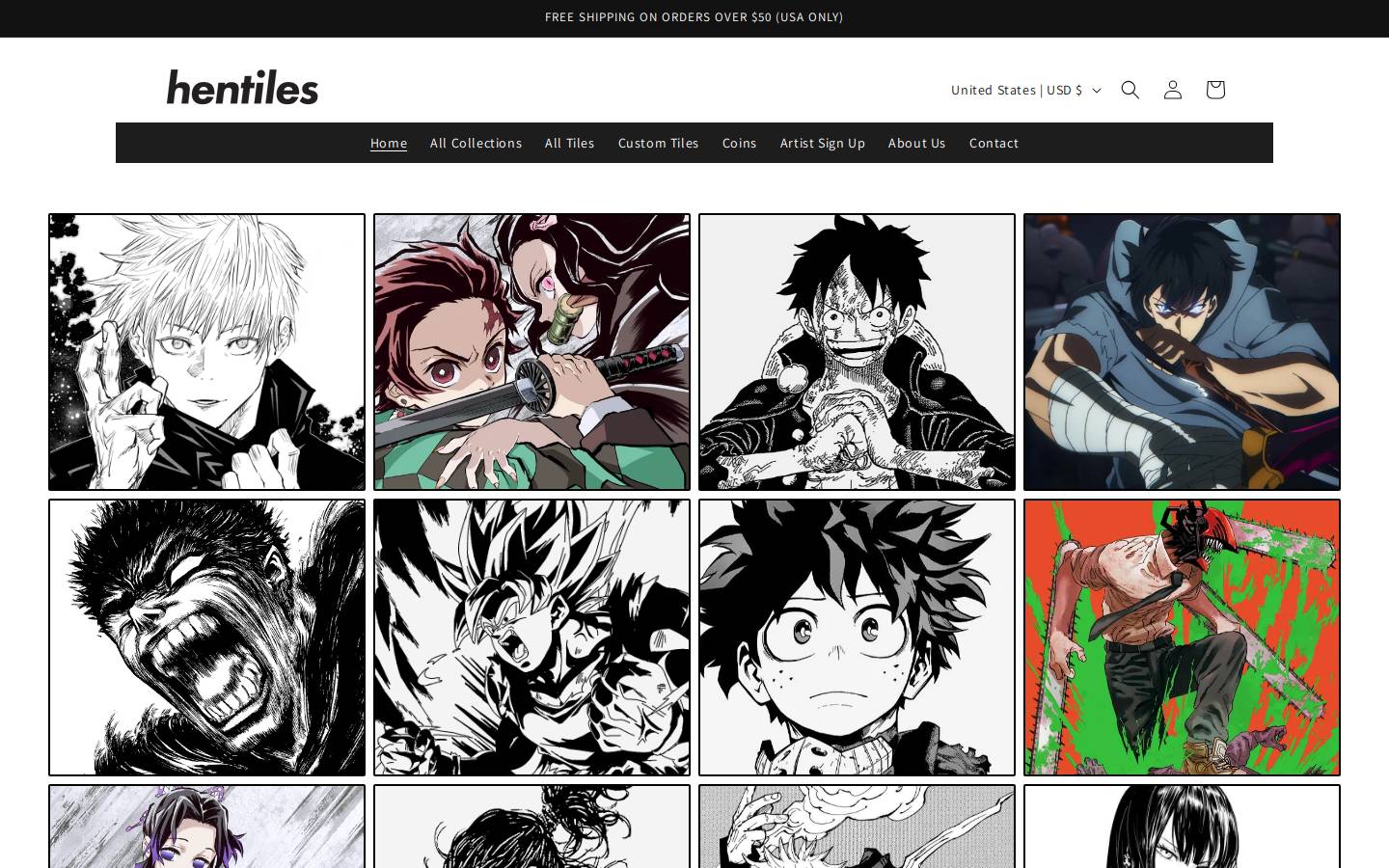 hentiles.com homepage screenshot