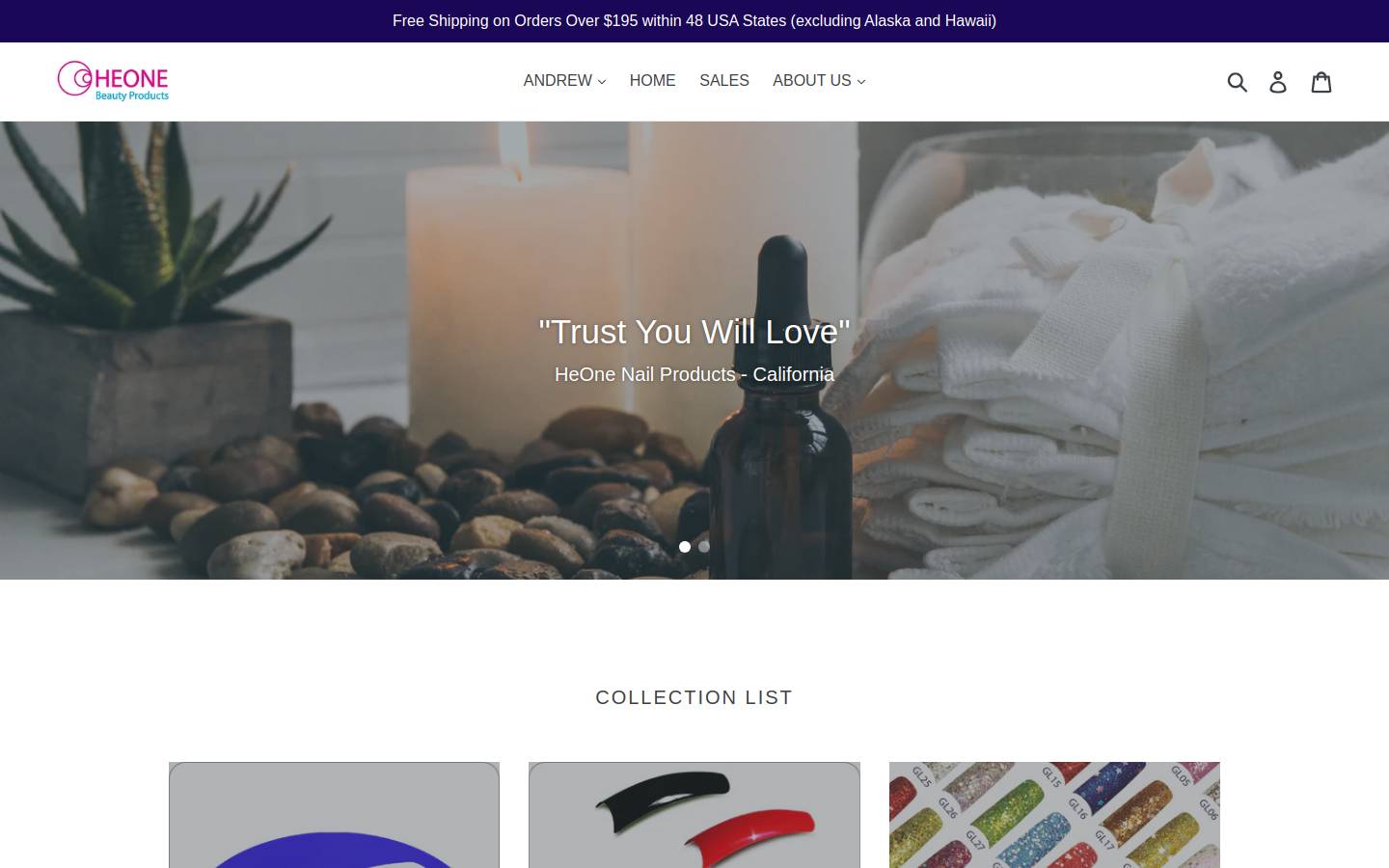 heoneusa.com homepage screenshot