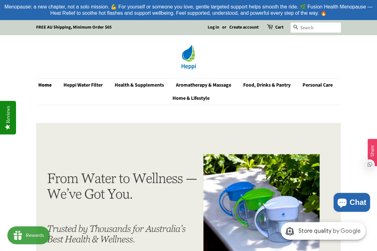 heppi.com.au homepage screenshot