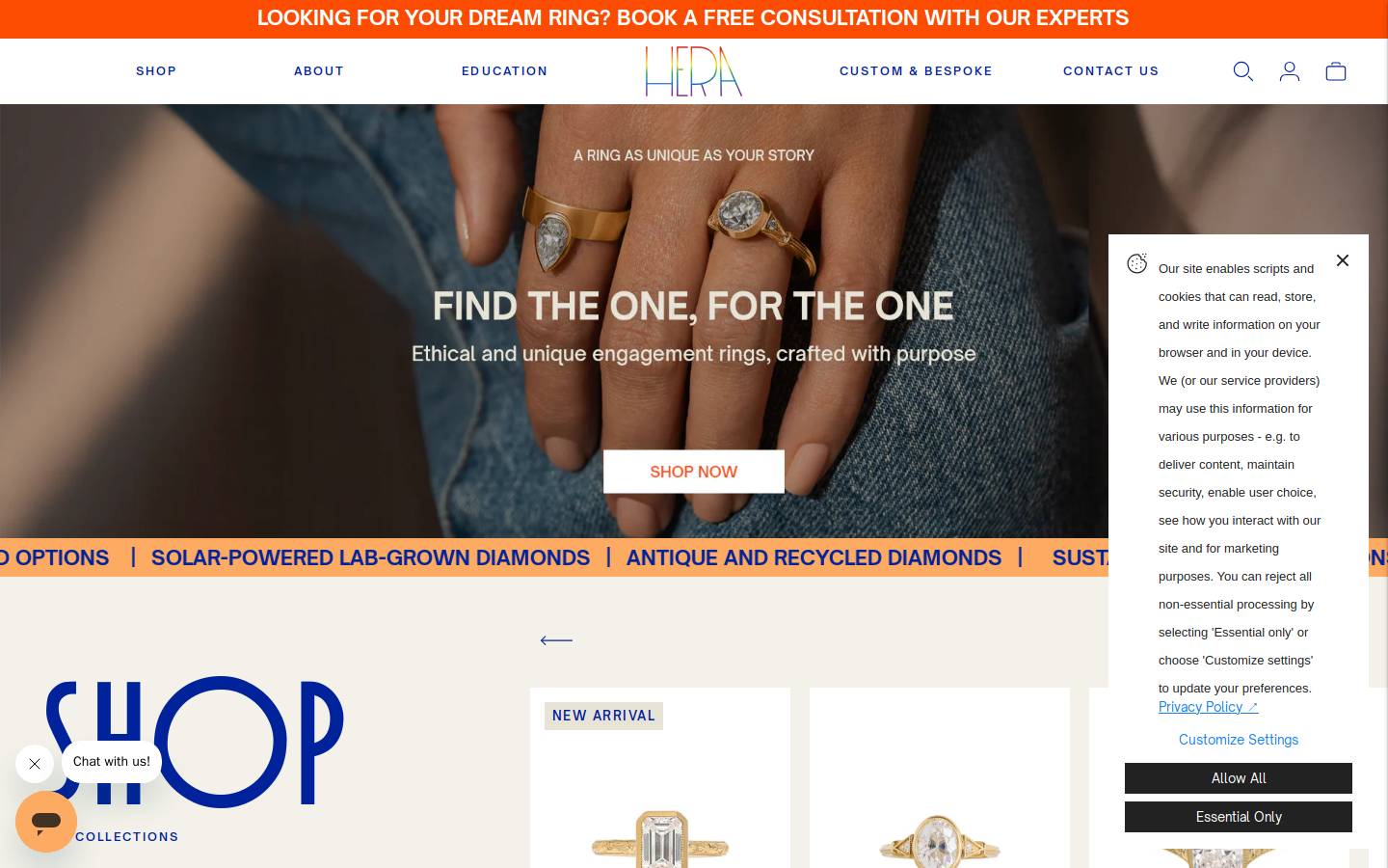 hera-gaia.com homepage screenshot