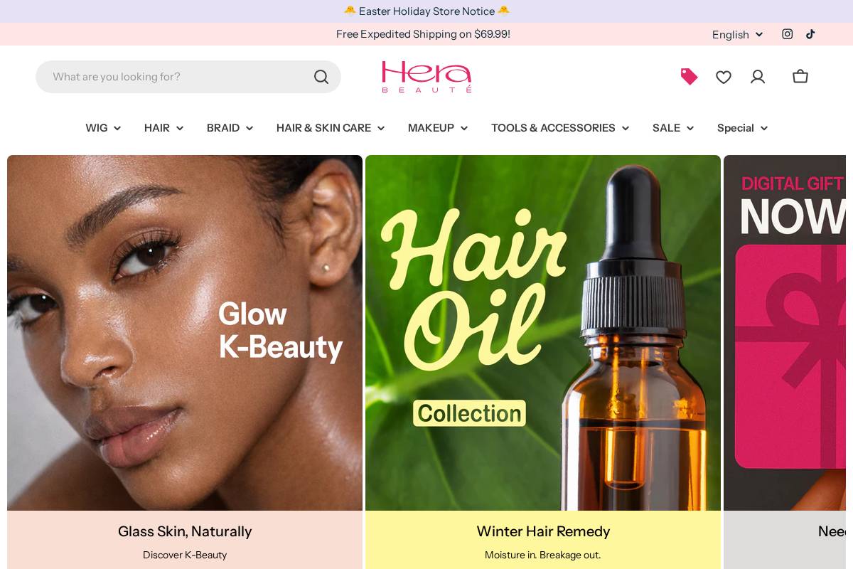 herabeauty.ca homepage screenshot