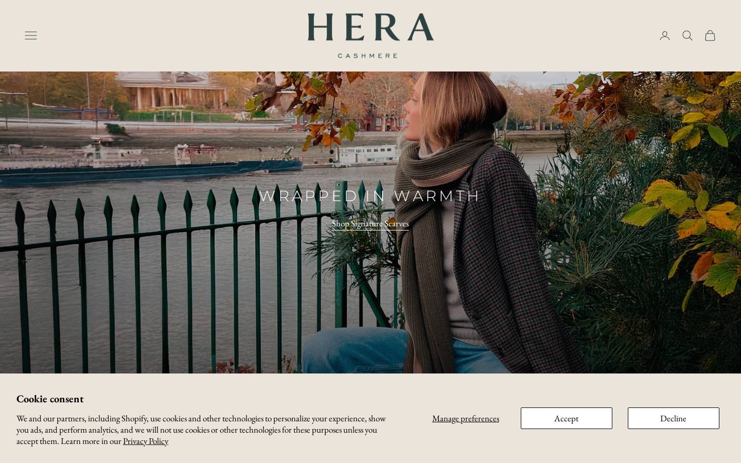 heracashmere.com homepage screenshot