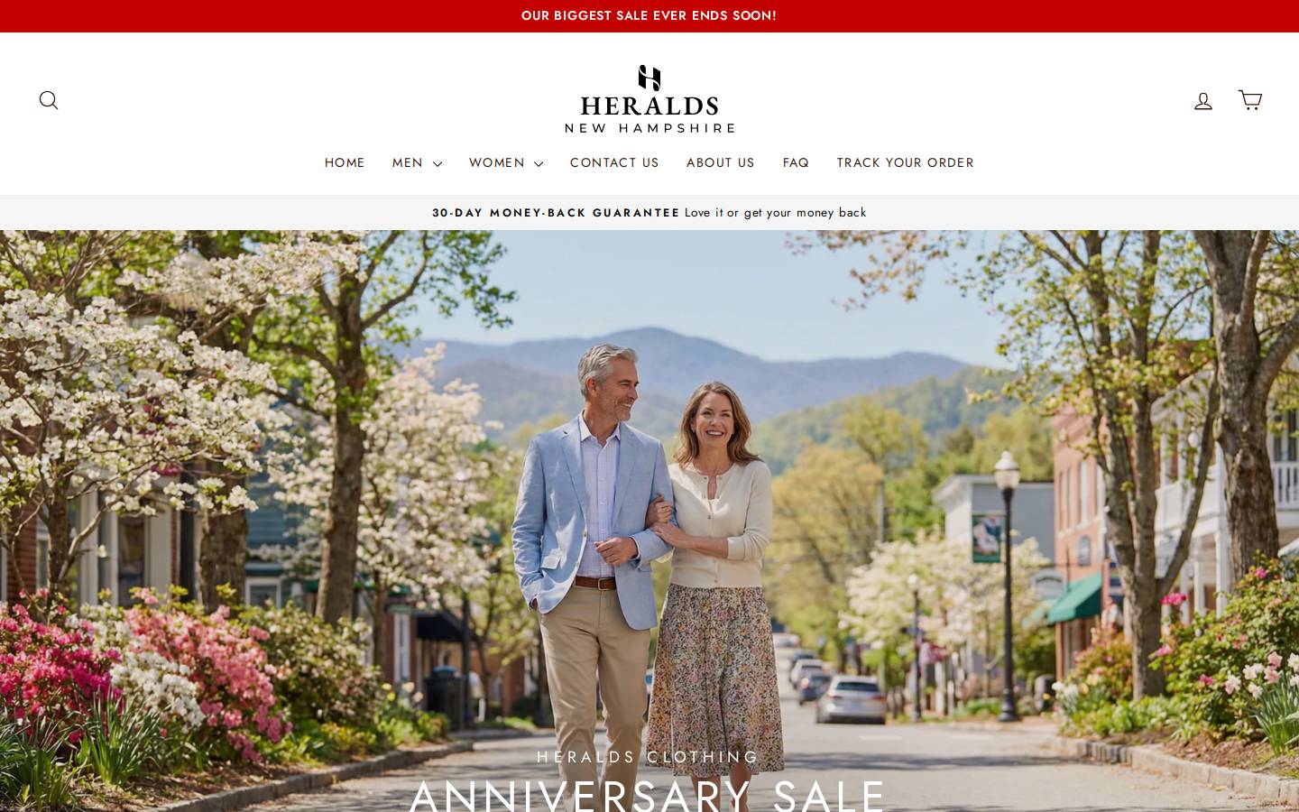 Heraldsclothing homepage screenshot