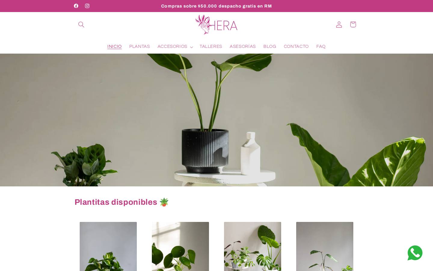 heraplantas.com homepage screenshot